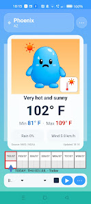 Simple Weather forecast with animated weather pet